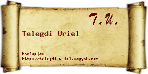 Telegdi Uriel névjegykártya